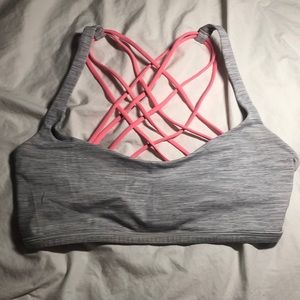 Grey and pink Lululemon bra